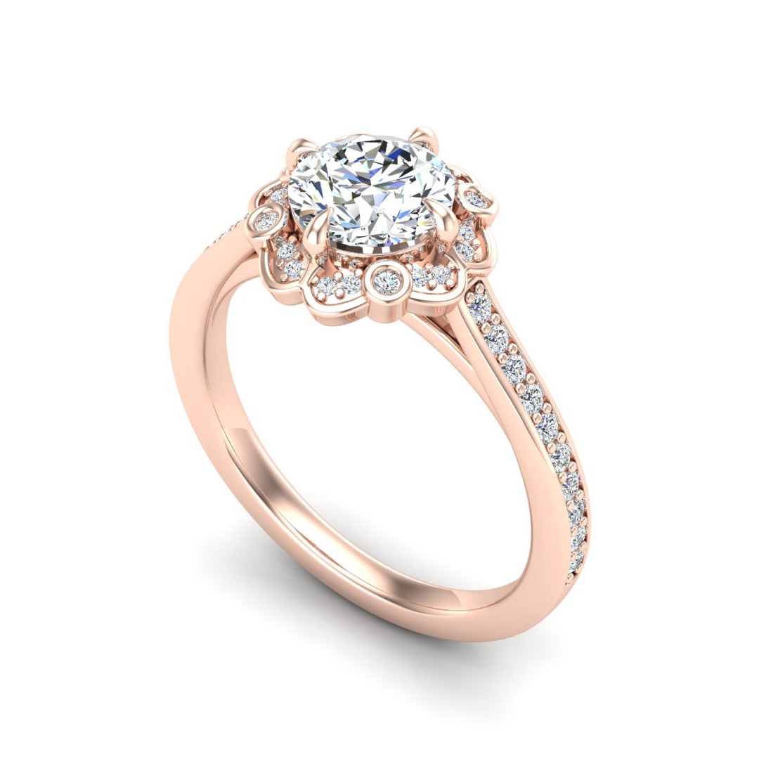 Octavia Halo Engagement Ring